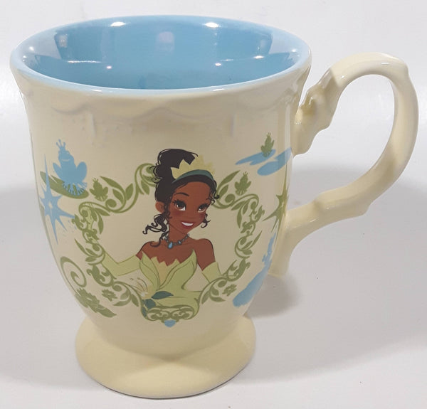 Disney Princess Tiana Ceramic Elegantly Designed Light Yellow and Blue Tea Cup Coffee Mug Collectible