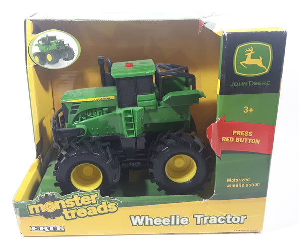 Tomy ERTL Monster Treads Wheelie Tractor John Deere 6" Plastic Motorized Toy Vehicle with Sounds New in Box