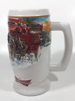 2006 Ceramarte Anheuser-Busch Budweiser Holiday Stein "Sunset At The Stables" CS670 7 1/2" Tall Ceramic Beer Stein