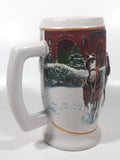 2006 Ceramarte Anheuser-Busch Budweiser Holiday Stein "Sunset At The Stables" CS670 7 1/2" Tall Ceramic Beer Stein