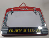 Drink Coca Cola Delicious Refreshing Fountain Service White Board Sign 13 1/2" x 15"