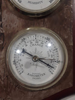 Springfield Bart DeCeglie Deer Buck Wildlife Barometer Hygrometer Thermometer 8 1/2" x 14" Wood Plaque Weather Station