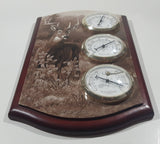 Springfield Bart DeCeglie Deer Buck Wildlife Barometer Hygrometer Thermometer 8 1/2" x 14" Wood Plaque Weather Station