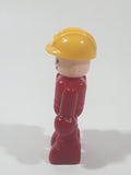 Lego Duplo Man Construction Worker Red with Yellow Hat 2 3/4" Tall Toy Action Figure