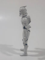 2008 Hasbro LFL Star Wars Clone Wars Clone Trooper Standard White 4" Tall Toy Action Figure