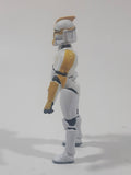 2003 Hasbro LFL Star Wars Clone Wars Clone Trooper Yellow 4" Tall Toy Action Figure