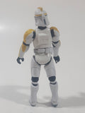 2003 Hasbro LFL Star Wars Clone Wars Clone Trooper Yellow 4" Tall Toy Action Figure