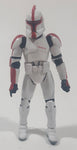 2003 Hasbro LFL Star Wars Clone Wars Clone Trooper Red 4" Tall Toy Action Figure