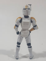 2005 Hasbro LFL Star Wars Legacy Collection Arc Trooper Commander Yellow 4" Tall Toy Action Figure