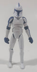 2008 Hasbro LFL Star Wars Clone Wars Clone Trooper Blue 4" Tall Toy Action Figure