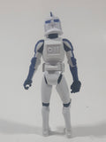 2008 Hasbro LFL Star Wars Clone Wars Clone Trooper Blue 4" Tall Toy Action Figure