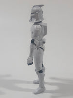 2008 Hasbro LFL Star Wars Clone Wars Clone Trooper Battle Worn White 4" Tall Toy Action Figure