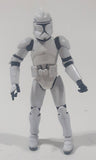 2003 Hasbro LFL Star Wars Clone Wars Clone Trooper Standard White 4" Tall Toy Action Figure