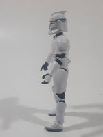 2003 Hasbro LFL Star Wars Clone Wars Clone Trooper Standard White 4" Tall Toy Action Figure