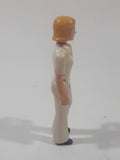 Vintage 1974 Fisher Price Adventure People Female Paramedic White Clothing Woman 3 1/2" Tall Plastic Toy Action Figure Made in Hong Kong