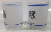 Mobil Seattle Seahawks NFL Football Team 4" Tall Frosted Glass Cups Set of 2