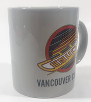 1989 Bushnell Vancouver Canucks NHL Ice Hockey Team Grey 3 3/4" Tall Ceramic Coffee Mug Cup