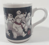 1998 Gibson The Coca Cola Company Polar Bear Themed 4 3/8" Tall Ceramic Coffee Mug Cup