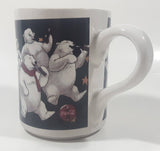 1998 Gibson The Coca Cola Company Polar Bear Themed 4 3/8" Tall Ceramic Coffee Mug Cup