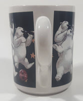 1998 Gibson The Coca Cola Company Polar Bear Themed 4 3/8" Tall Ceramic Coffee Mug Cup