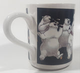 1998 Gibson The Coca Cola Company Polar Bear Themed 4 3/8" Tall Ceramic Coffee Mug Cup