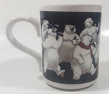 1998 Gibson The Coca Cola Company Polar Bear Themed 4 3/8" Tall Ceramic Coffee Mug Cup