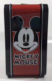 2011 Loungefly Disney Mickey Mouse Red and Black Embossed Tin Metal Lunch Box