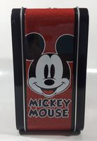 2011 Loungefly Disney Mickey Mouse Red and Black Embossed Tin Metal Lunch Box