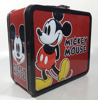 2011 Loungefly Disney Mickey Mouse Red and Black Embossed Tin Metal Lunch Box