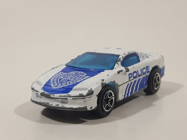 1997 Matchbox Camaro Z28 Police White Blue Die Cast Toy Car Vehicle