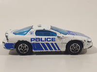 1997 Matchbox Camaro Z28 Police White Blue Die Cast Toy Car Vehicle