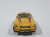 Vintage Yatming Chevy Camaro Z28 Yellow No. 1077 Die Cast Toy Muscle Car Vehicle with Opening Doors (1 Missing)