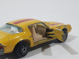 Vintage Yatming Chevy Camaro Z28 Yellow No. 1077 Die Cast Toy Muscle Car Vehicle with Opening Doors (1 Missing)