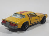 Vintage Yatming Chevy Camaro Z28 Yellow No. 1077 Die Cast Toy Muscle Car Vehicle with Opening Doors (1 Missing)