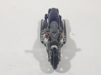 2008 Hot Wheels Rebel Rides Airy 8 Metalflake Purple Motorcycle Die Cast Toy Vehicle Broken handle bar