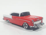 Maisto 1955 Chevrolet Bel Air Red and White Die Cast Toy Car Vehicle