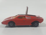 Vintage 1973 Lesney Matchbox Superfast No. 27 Lamborghini Countach Red #8 Die Cast Toy Super Dream Car Vehicle with Opening Rear Hood Made in England