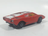 Vintage 1973 Lesney Matchbox Superfast No. 27 Lamborghini Countach Red #8 Die Cast Toy Super Dream Car Vehicle with Opening Rear Hood Made in England