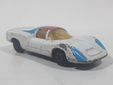 Vintage 1970 Lesney Matchbox Series Superfast No. 68 Porsche 910 White with Red and Blue Paint Die Cast Toy Car Vehicle Made in England