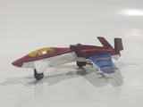 2010 Matchbox Sky Busters Stealth Launch Fighter Jet Airplane Dark Red Die Cast Toy Aircraft Vehicle