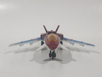 2010 Matchbox Sky Busters Stealth Launch Fighter Jet Airplane Dark Red Die Cast Toy Aircraft Vehicle