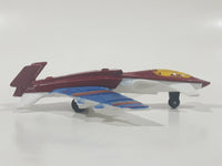 2010 Matchbox Sky Busters Stealth Launch Fighter Jet Airplane Dark Red Die Cast Toy Aircraft Vehicle