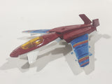 2010 Matchbox Sky Busters Stealth Launch Fighter Jet Airplane Dark Red Die Cast Toy Aircraft Vehicle