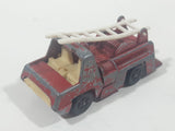 Vintage PlayArt Fire Engine Ladder Truck Red Die Cast Toy Car Rescue Emergency Vehicle Made in Hong Kong