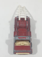 Vintage PlayArt Fire Engine Ladder Truck Red Die Cast Toy Car Rescue Emergency Vehicle Made in Hong Kong