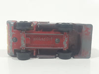 Vintage PlayArt Fire Engine Ladder Truck Red Die Cast Toy Car Rescue Emergency Vehicle Made in Hong Kong