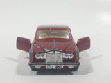 Vintage 1979 Lesney Matchbox Superfast No. 39 Rolls Royce Silver Shadow II Dark Red Die Cast Toy Car Vehicle with Opening Doors