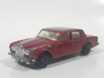 Vintage 1979 Lesney Matchbox Superfast No. 39 Rolls Royce Silver Shadow II Dark Red Die Cast Toy Car Vehicle with Opening Doors