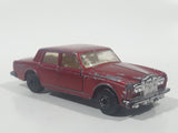 Vintage 1979 Lesney Matchbox Superfast No. 39 Rolls Royce Silver Shadow II Dark Red Die Cast Toy Car Vehicle with Opening Doors