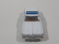 Vintage Warner Bro. ERTL Dukes of Hazzard 1980 Pontiac Bonneville Sheriff Police Cop White Die Cast Toy Car Vehicle TV Show Collectible Blue Lights